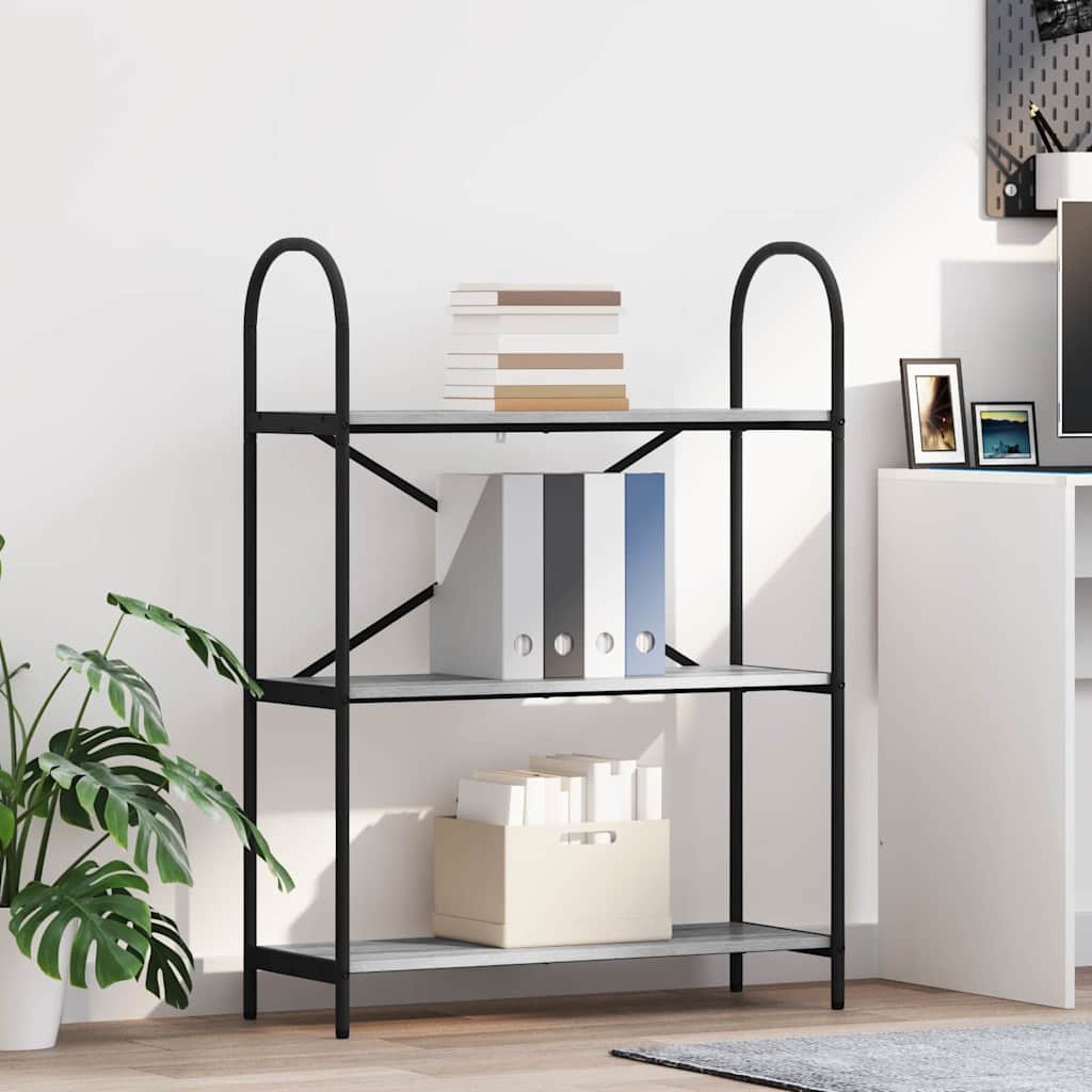 Raft pentru cărți sonoma gri 80 x 30 x 109 cm Lemn compozit