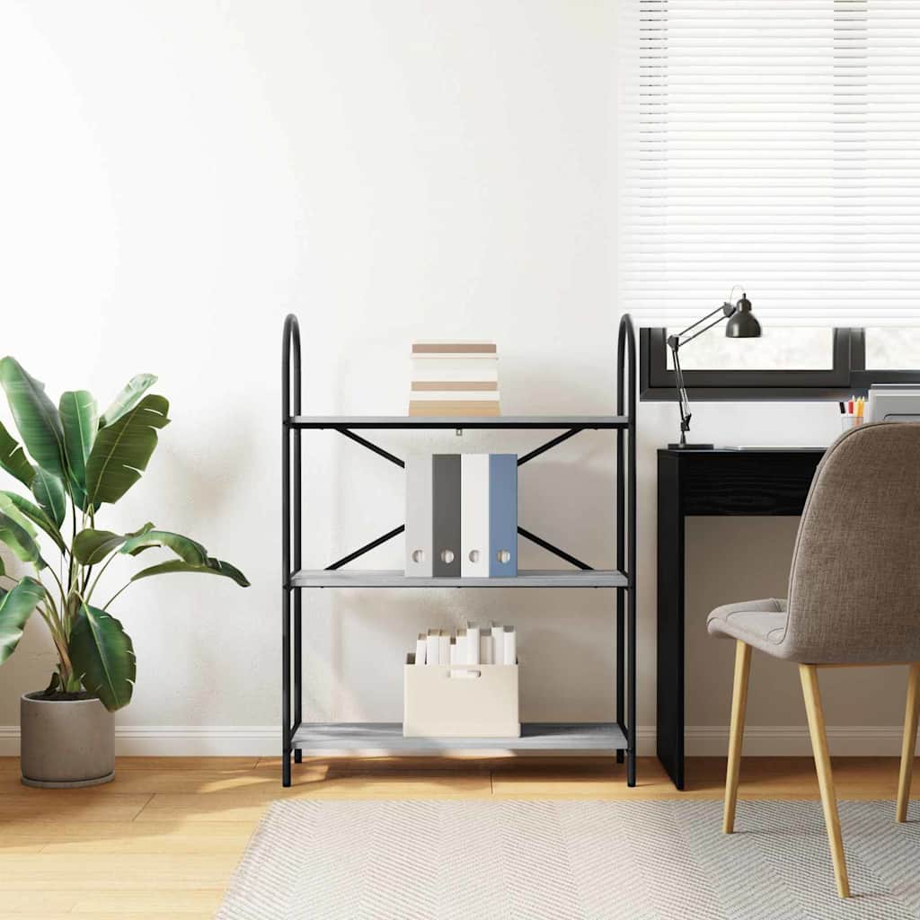 Raft pentru cărți sonoma gri 80 x 30 x 109 cm Lemn compozit