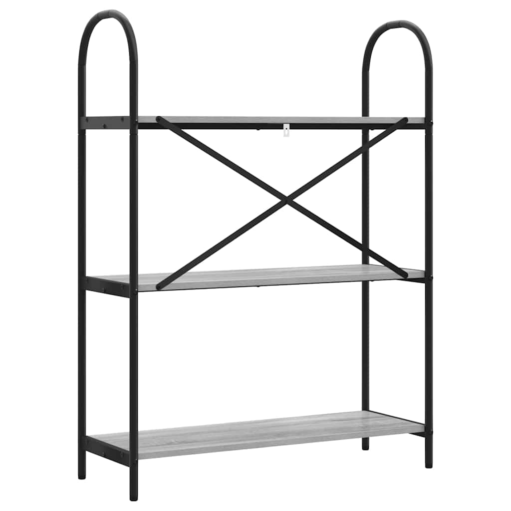 Raft pentru cărți sonoma gri 80 x 30 x 109 cm Lemn compozit