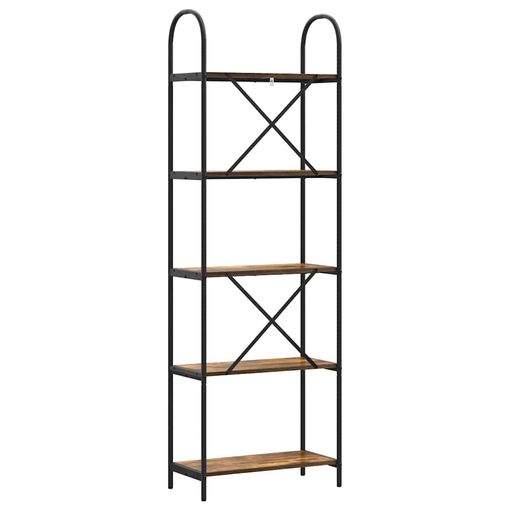 Raft pentru cărți Stejar afumat 60 x 30 x 183 cm Lemn compozit