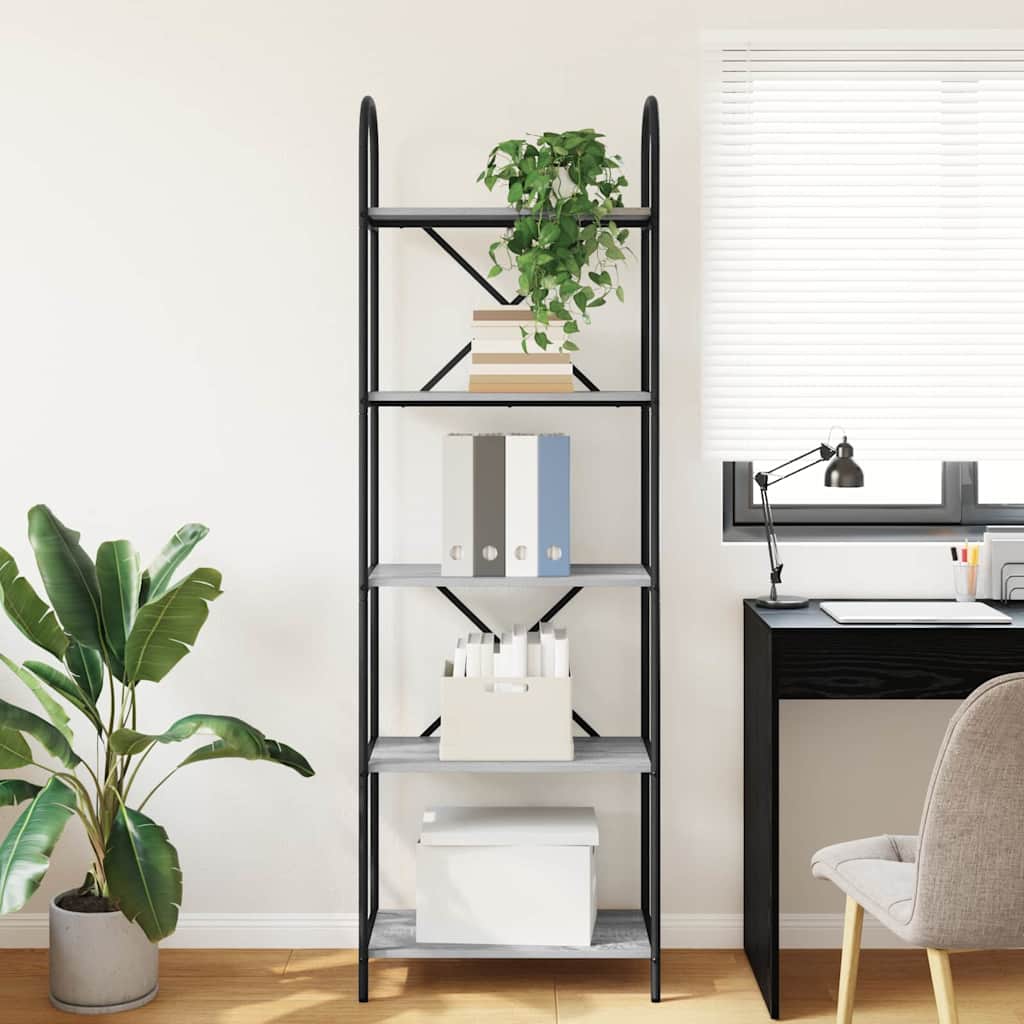 Raft pentru cărți sonoma gri 60 x 30 x 183 cm Lemn compozit