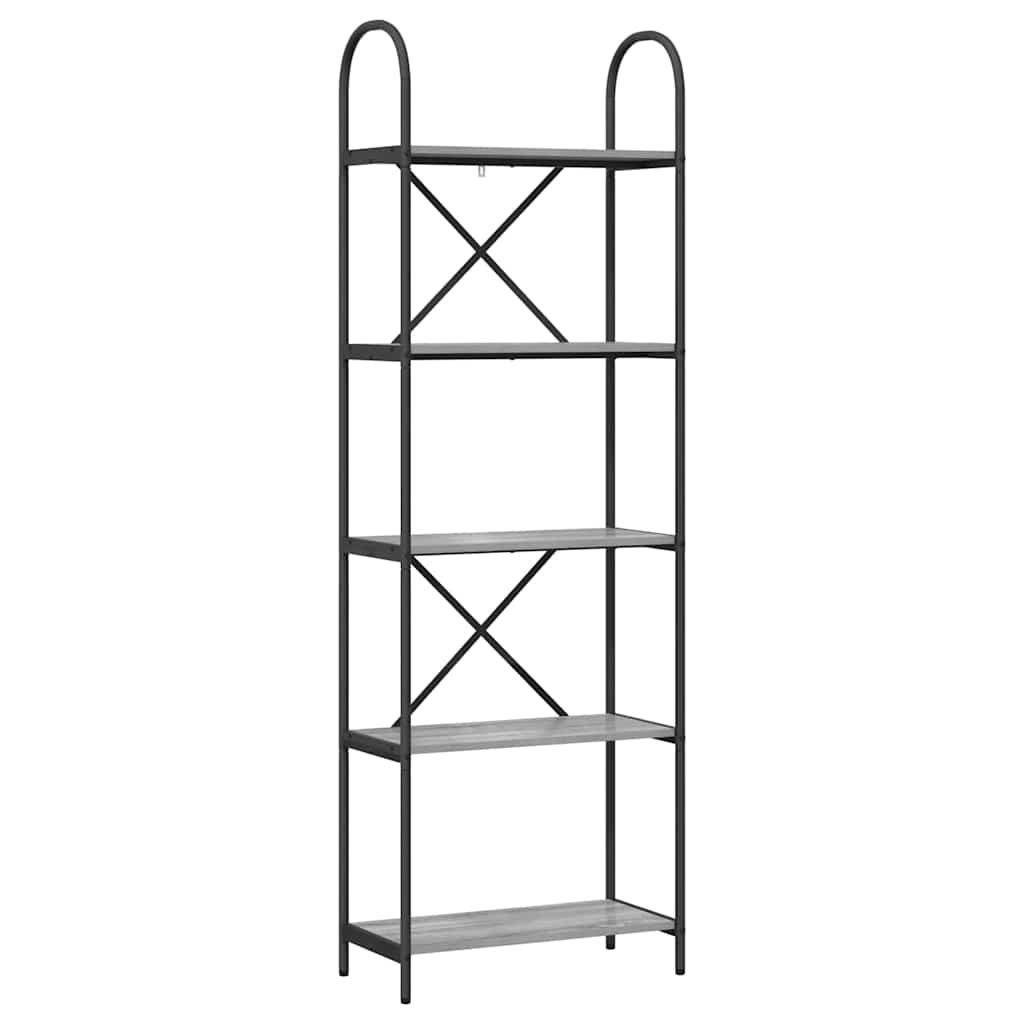 Raft pentru cărți sonoma gri 60 x 30 x 183 cm Lemn compozit