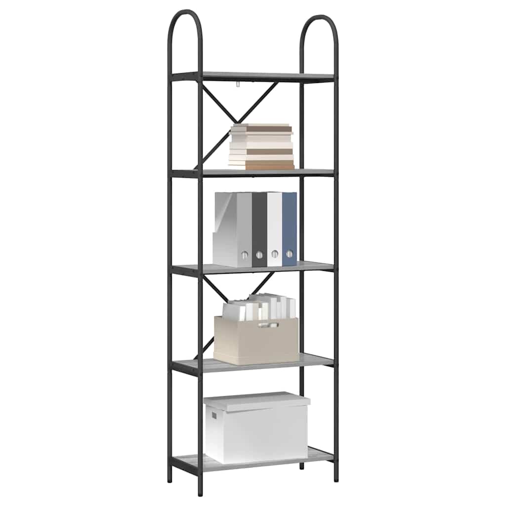 Raft pentru cărți sonoma gri 60 x 30 x 183 cm Lemn compozit