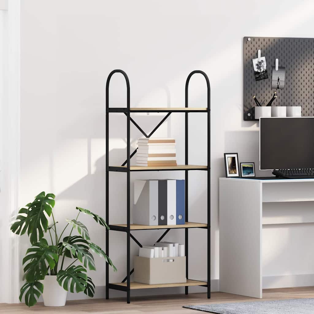 Raft pentru cărți Stejar sonoma 60 x 30 x 146 cm Lemn compozit