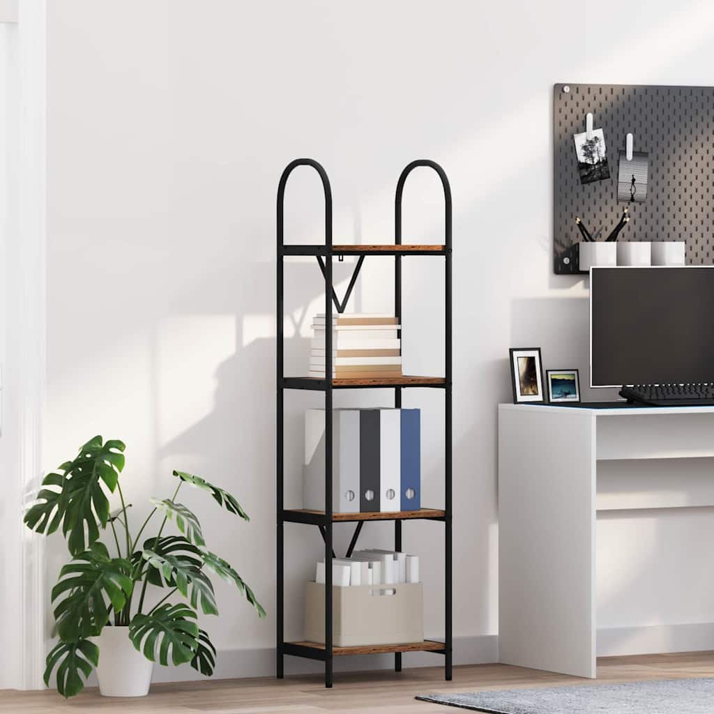 Raft pentru cărți Lemn vechi 40 x 30 x 146 cm Lemn compozit