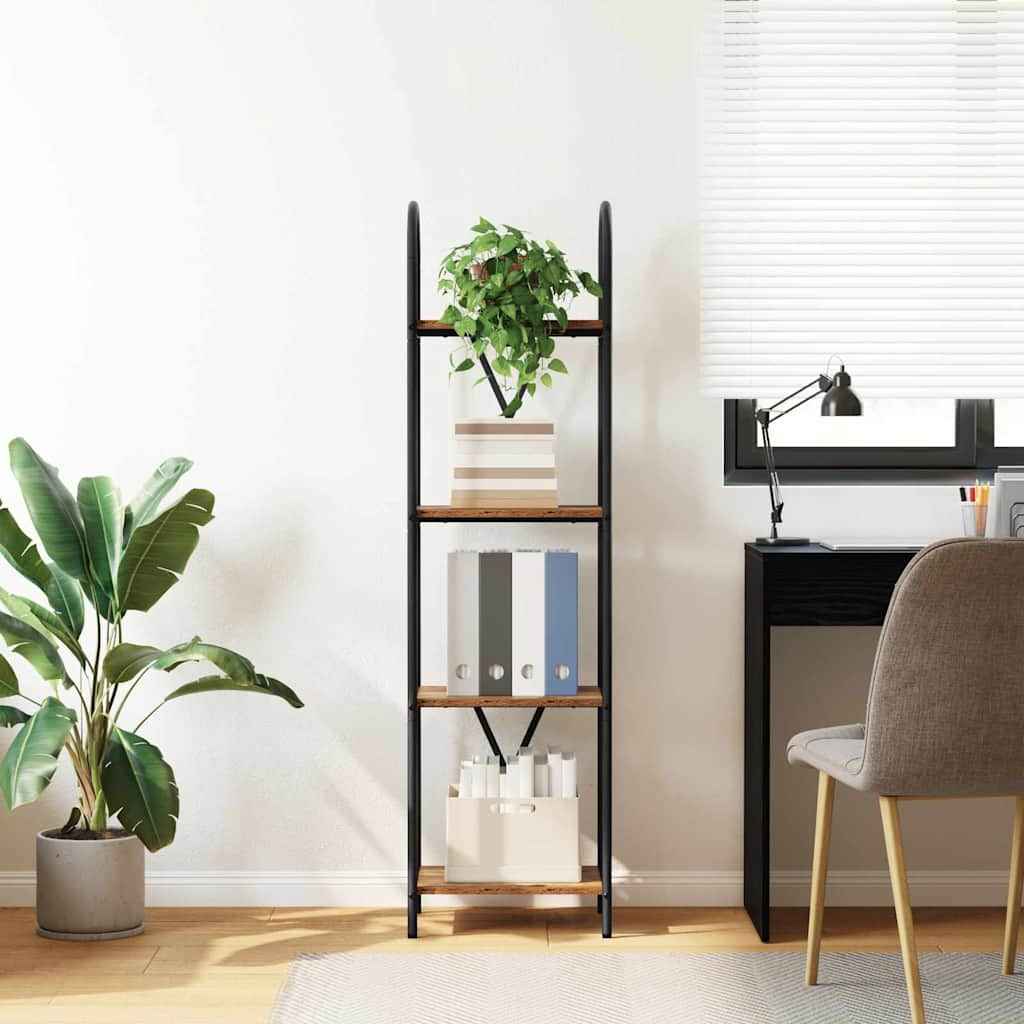 Raft pentru cărți Lemn vechi 40 x 30 x 146 cm Lemn compozit