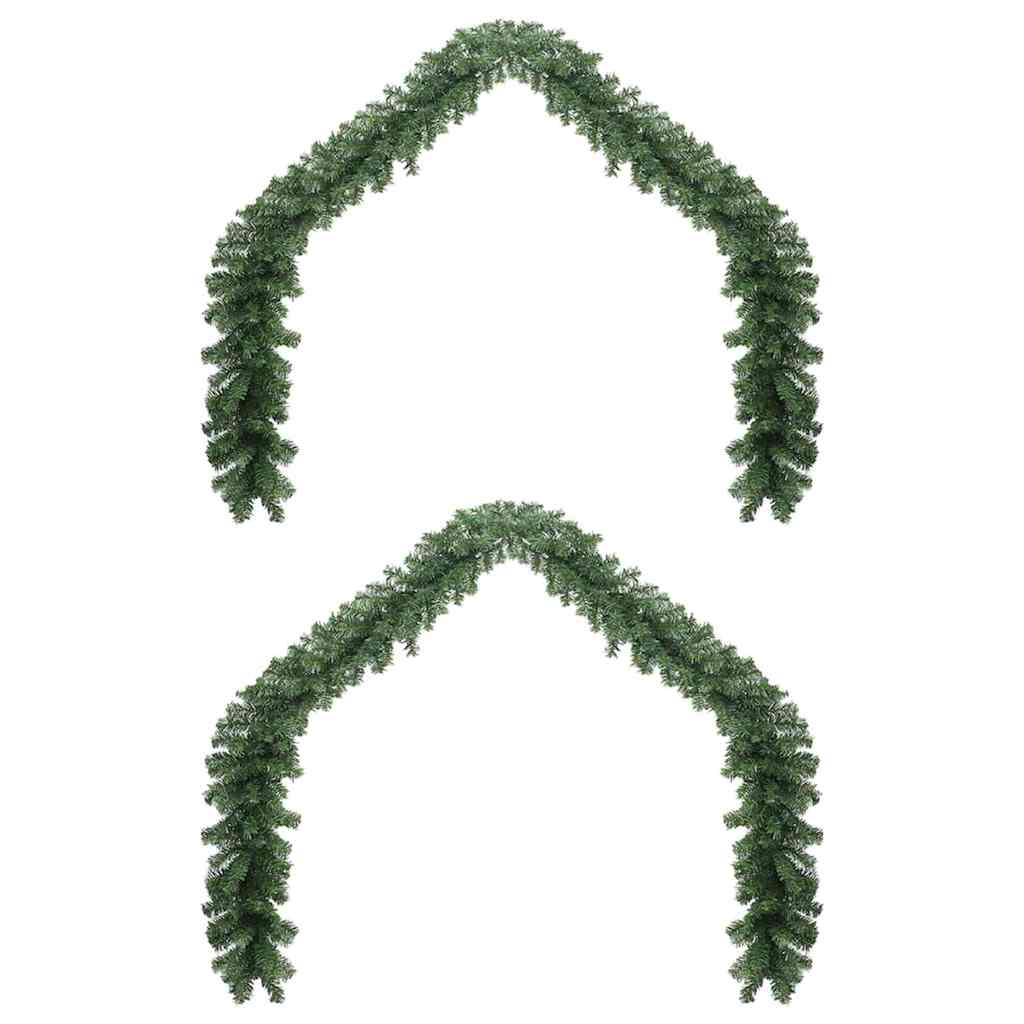 Ghirlandă de Crăciun 2 pcs Verde 20 m PVC