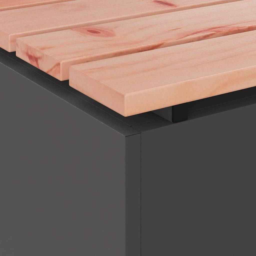 Bancă de grădină Negru 60 x 40 x 43 cm