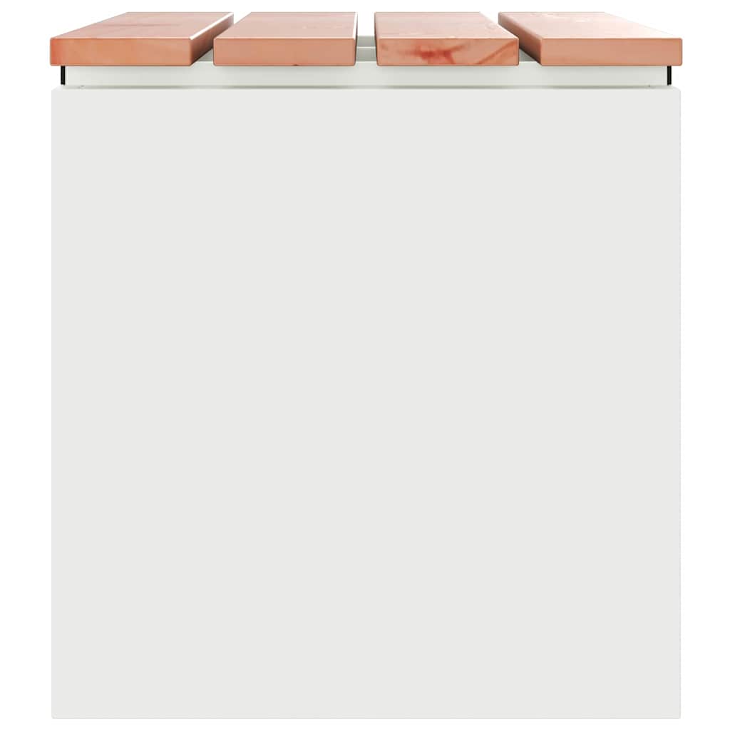 Bancă de grădină Alb 60 x 40 x 43 cm Oțel