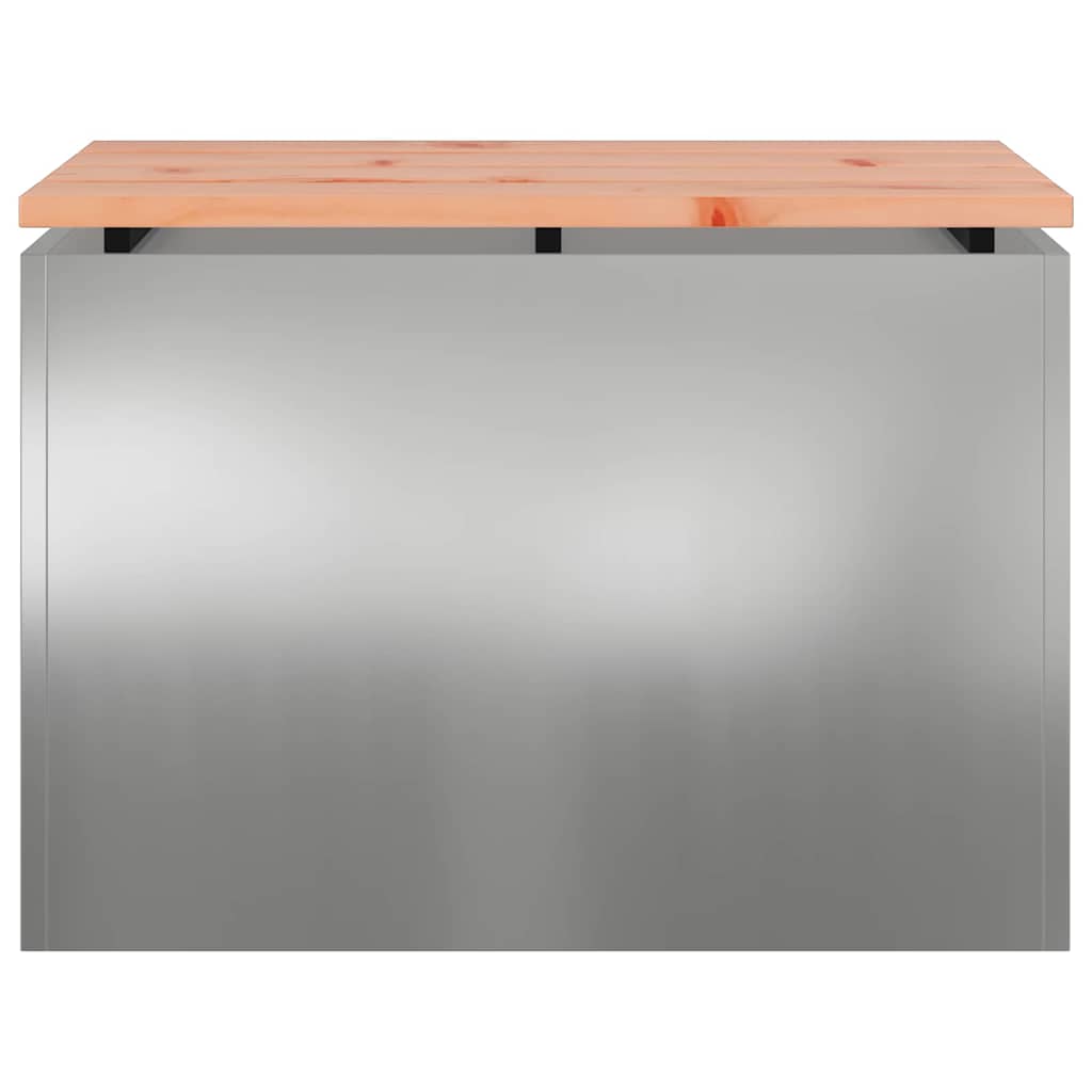 Bancă de grădină Argintiu 60 x 40 x 43 cm Oțel galvanizat