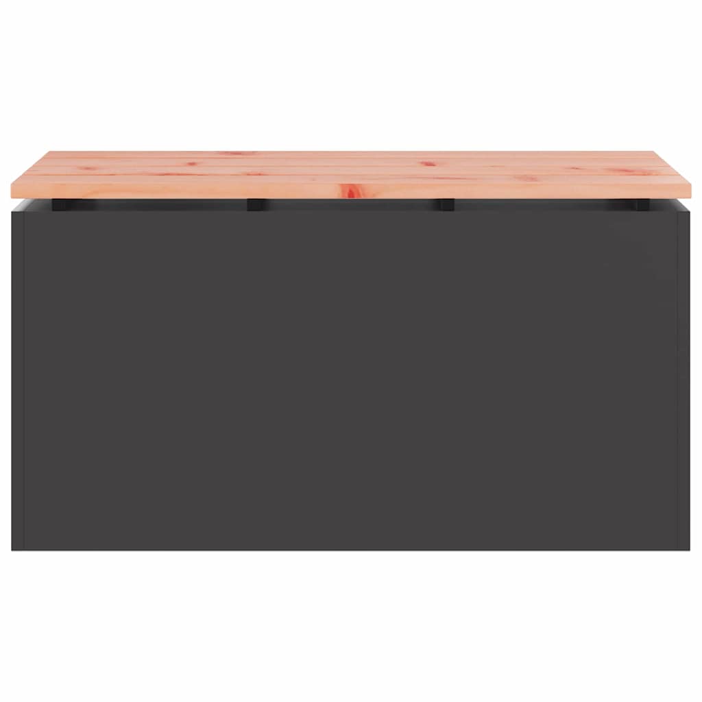 Bancă de grădină Negru 80 x 40 x 43 cm Oțel