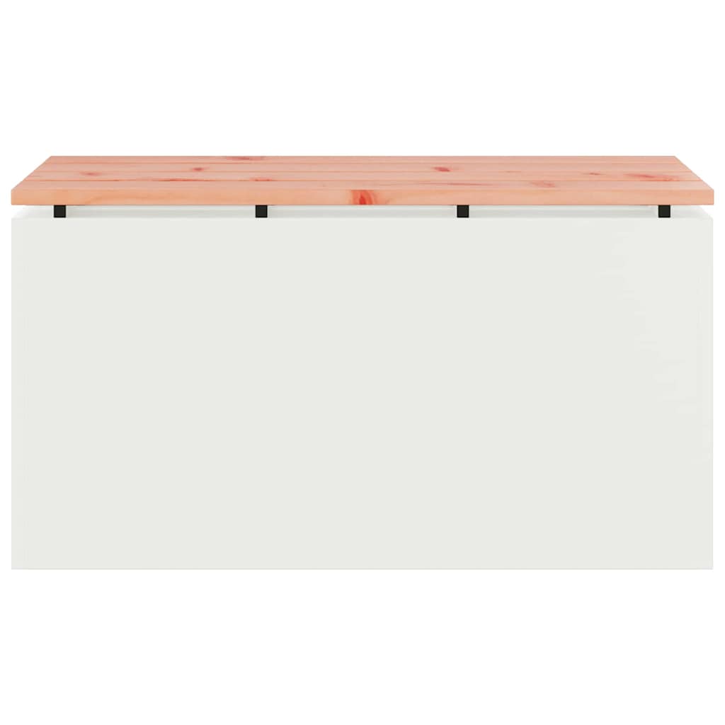 Bancă de grădină Alb 80 x 40 x 43 cm Oțel