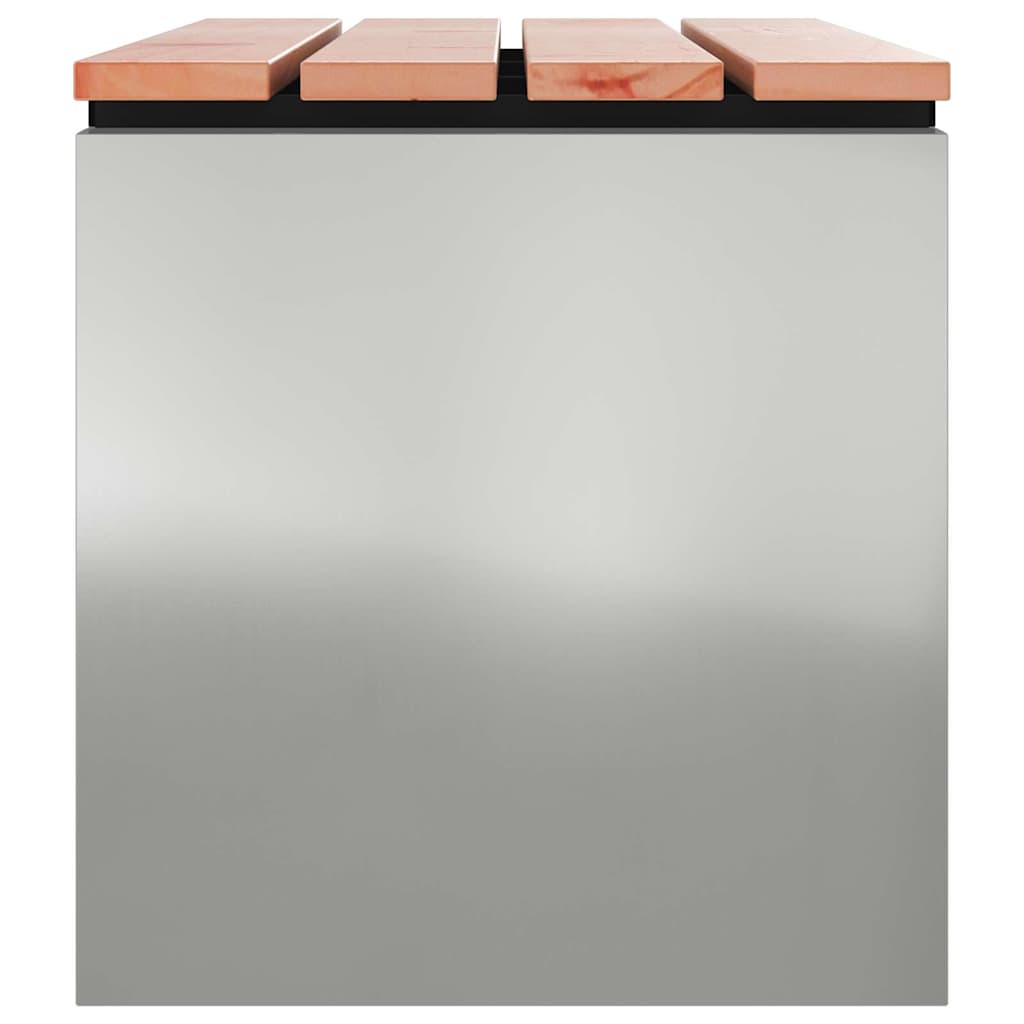 Bancă de grădină Argintiu 80 x 40 x 43 cm Oțel galvanizat