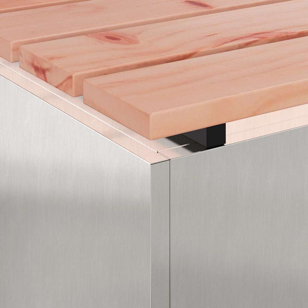 Bancă de grădină Argintiu 40 x 40 x 43 cm Oțel inoxidabil