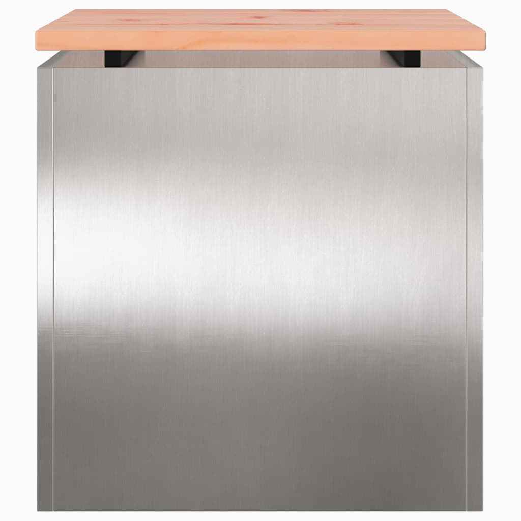 Bancă de grădină Argintiu 40 x 40 x 43 cm Oțel inoxidabil