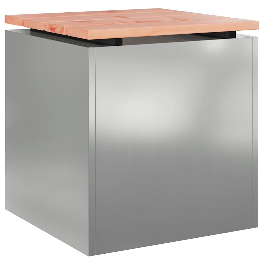 Bancă de grădină Argintiu 40 x 40 x 43 cm Oțel galvanizat