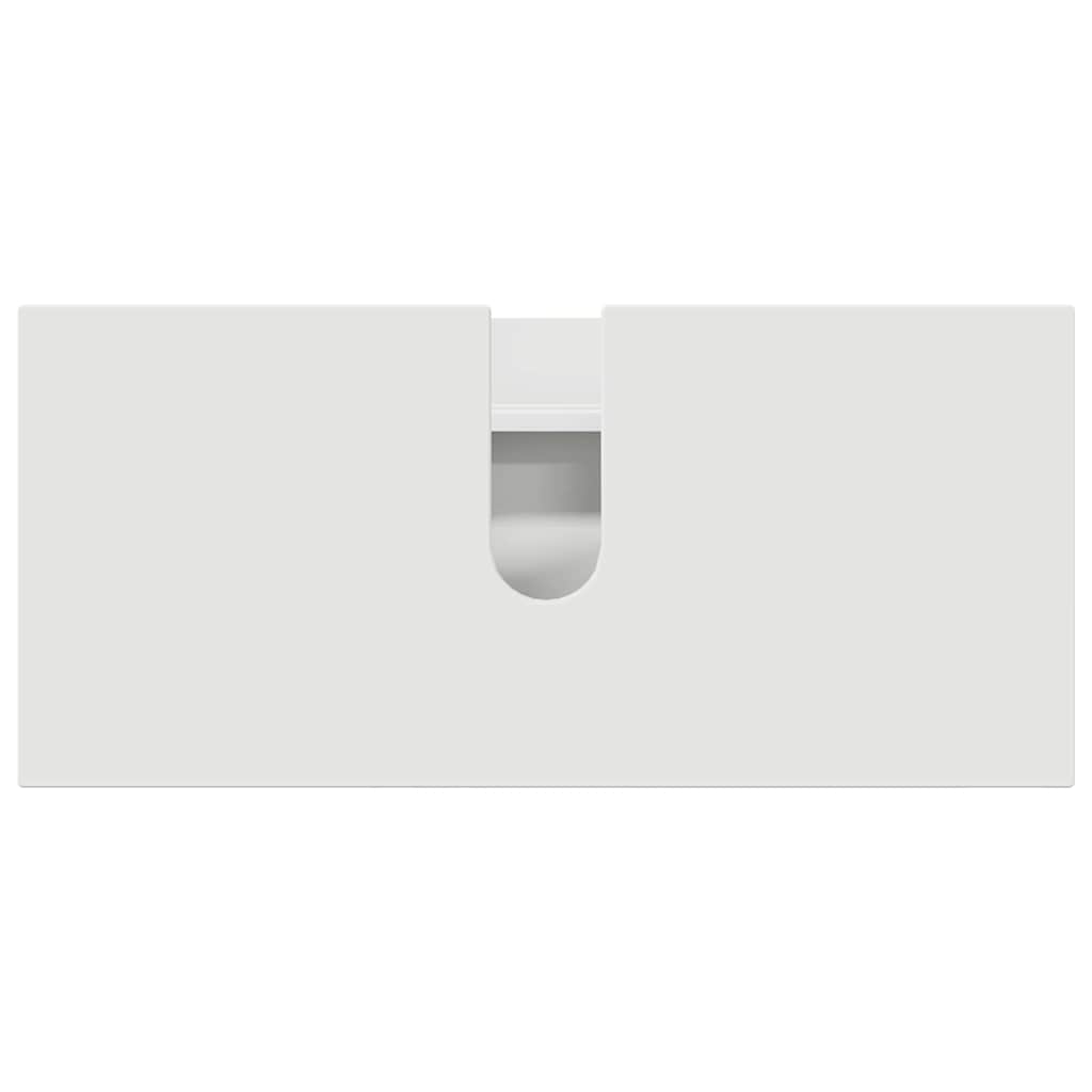 Set de mobilier pentru baie 2 pcs Alb Lemn aranjat și metal