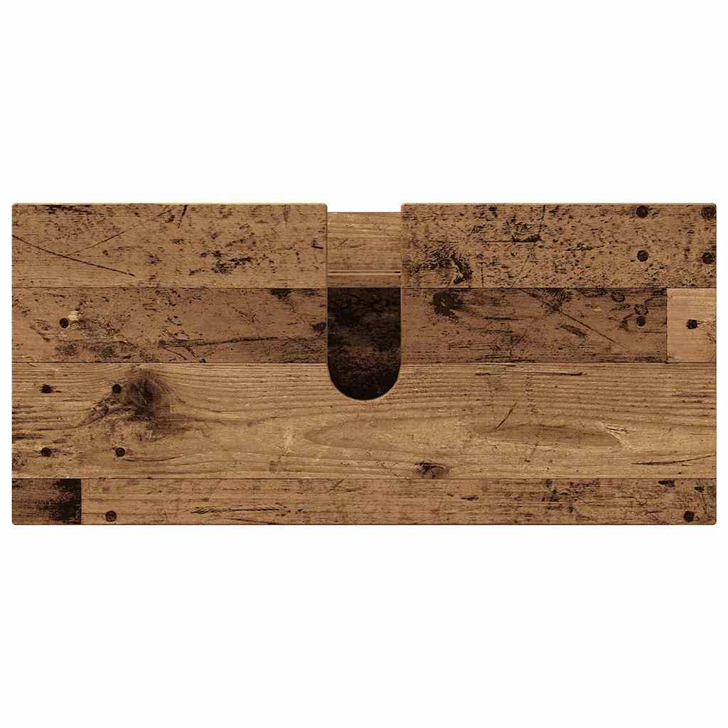 Set de mobilier pentru baie cu sertar cu raft 2 pcs Lemn Vechi