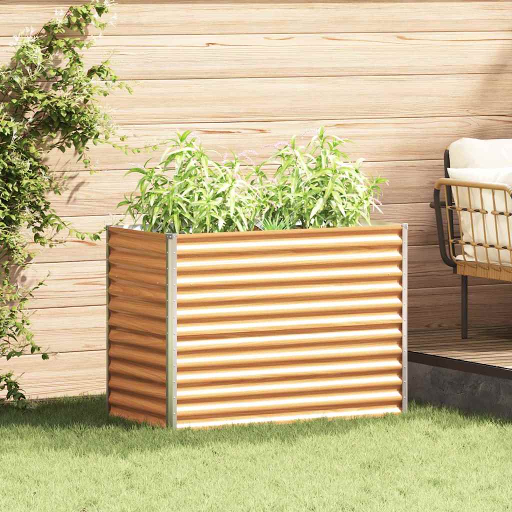 Strat înălțat de grădină 98 x 50 x 68 cm Oțel Galvanizat