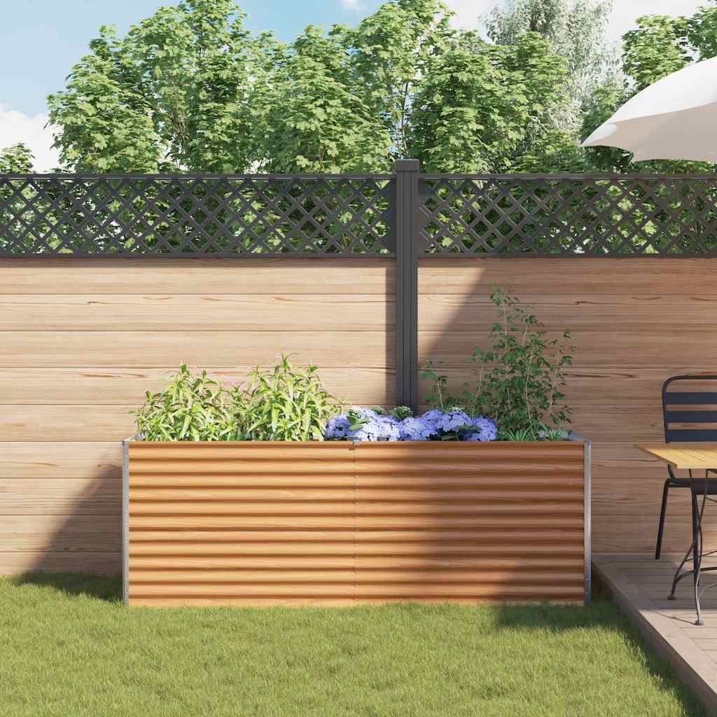 Strat înălțat de grădină 195 x 50 x 68 cm Oțel Galvanizat