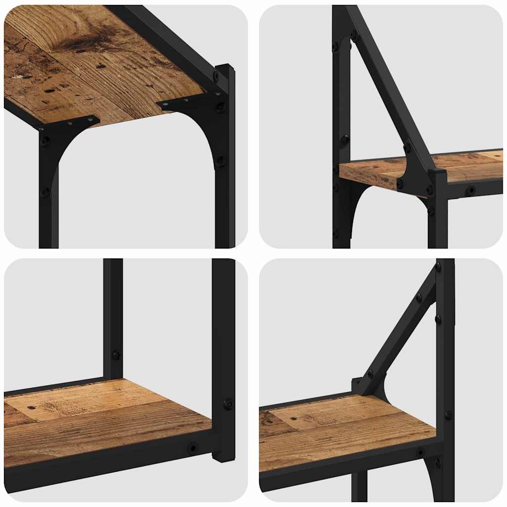 Raft de perete cu raft Lemn vechi 60 x 21 x 51 cm Lemn compozit