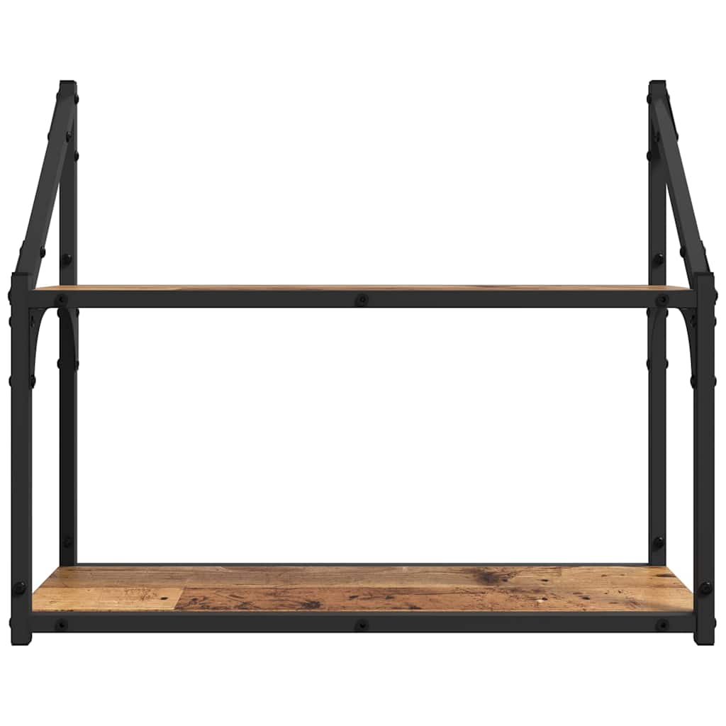 Raft de perete cu raft Lemn vechi 60 x 21 x 51 cm Lemn compozit