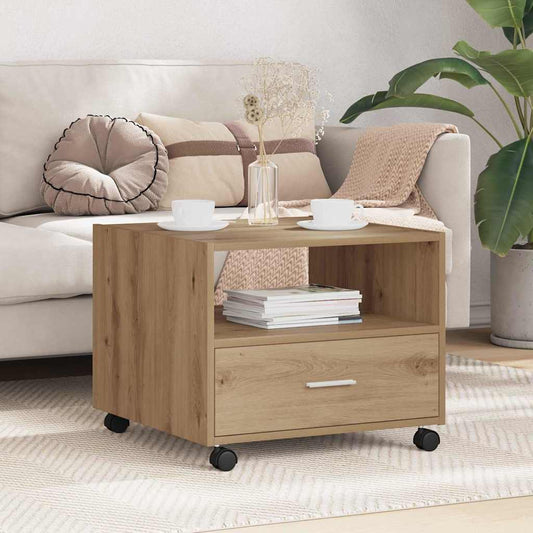 Masă de cafea Stejar Artizanal 55 x 55 x 45cm Lemn compozit