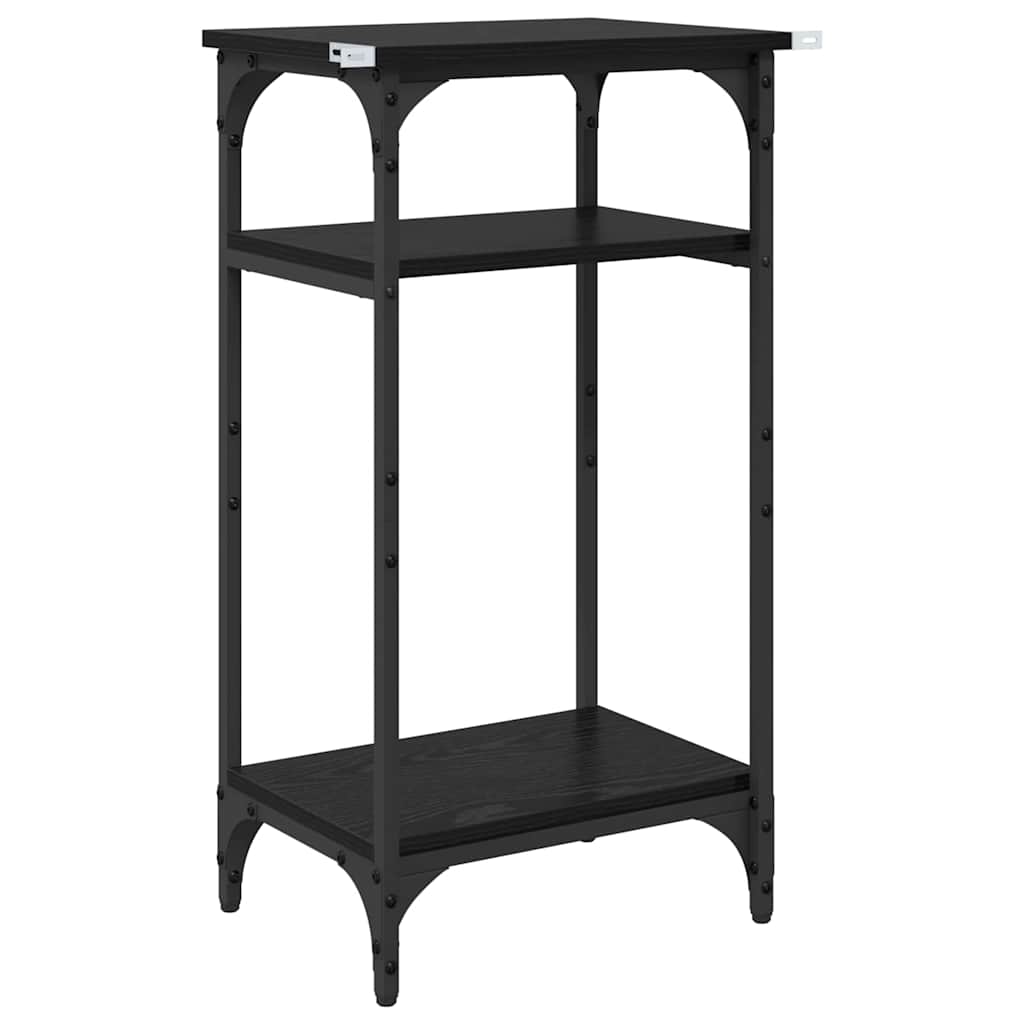 Masă laterală Manual Stejar Negru 40 x 30 x 75 cm Lemn compozit