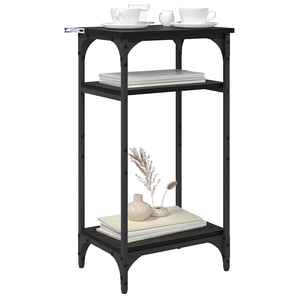 Masă laterală Manual Stejar Negru 40 x 30 x 75 cm Lemn compozit