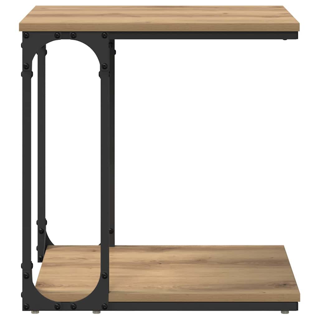 Masă laterală Stejar Artizanal 50 x 35 x 52 cm Lemn compozit