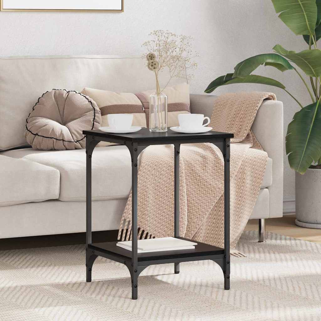 Masă de cafea Stejar Negru 40 x 40 x 55 cm Lemn compozit