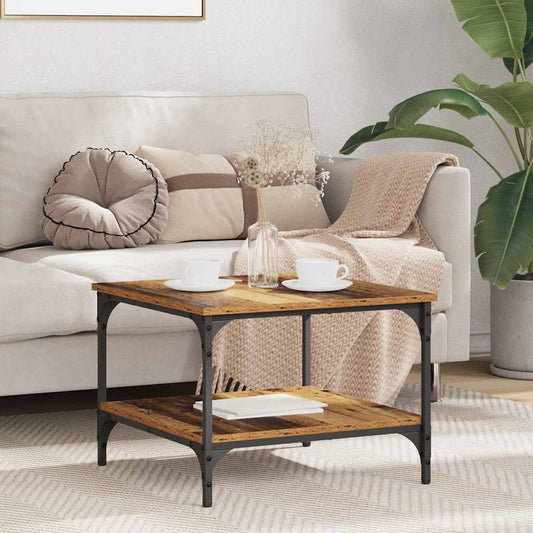 Masă de cafea Lemn Vechi 55 x 55 x 40 cm Lemn compozit