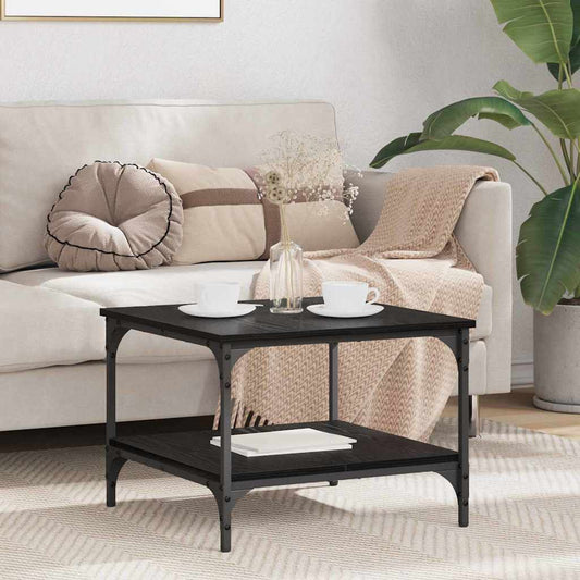 Masă de cafea Stejar Negru 55 x 55 x 40 cm Lemn compozit