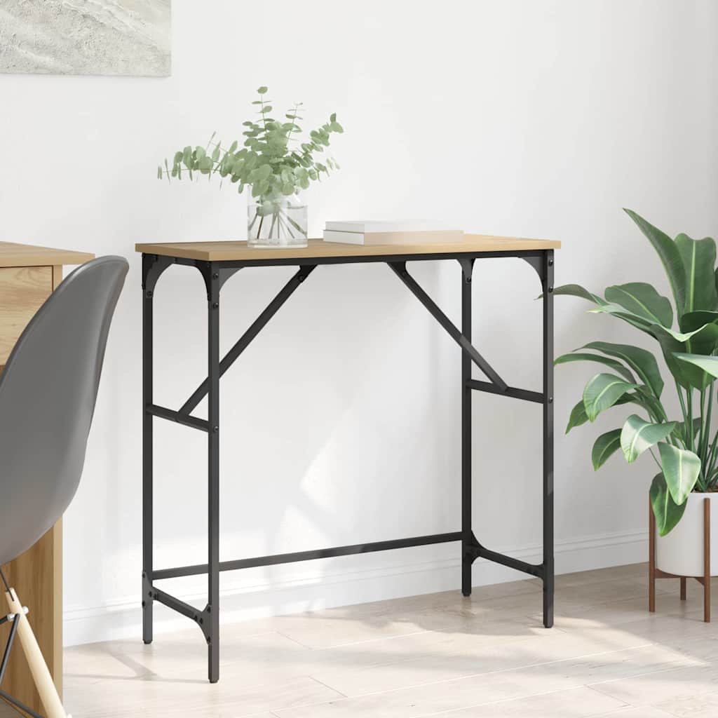 Masă de consolă Stejar Artizanal 75 x 32 x 75 cm Lemn compozit