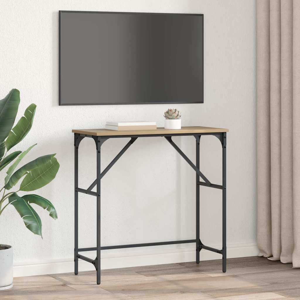 Masă de consolă Stejar Artizanal 75 x 32 x 75 cm Lemn compozit