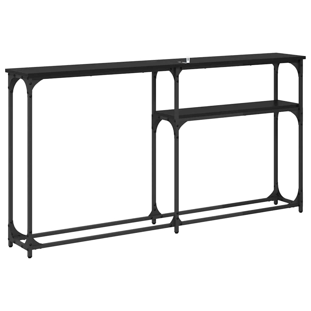 MasaConsole Stejar Negru 146 x 22.5 x 75 cm Lemn compozit