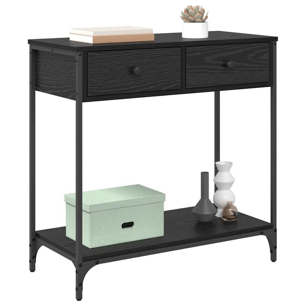 Masă de consolă Stejar Negru 75 x 34,5 x 75 cm Lemn compozit