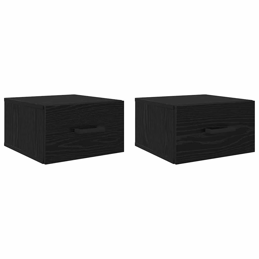 Dulap de noapte cu sertar 2 pcs Stejar negru 35 x 35 x 20 cm