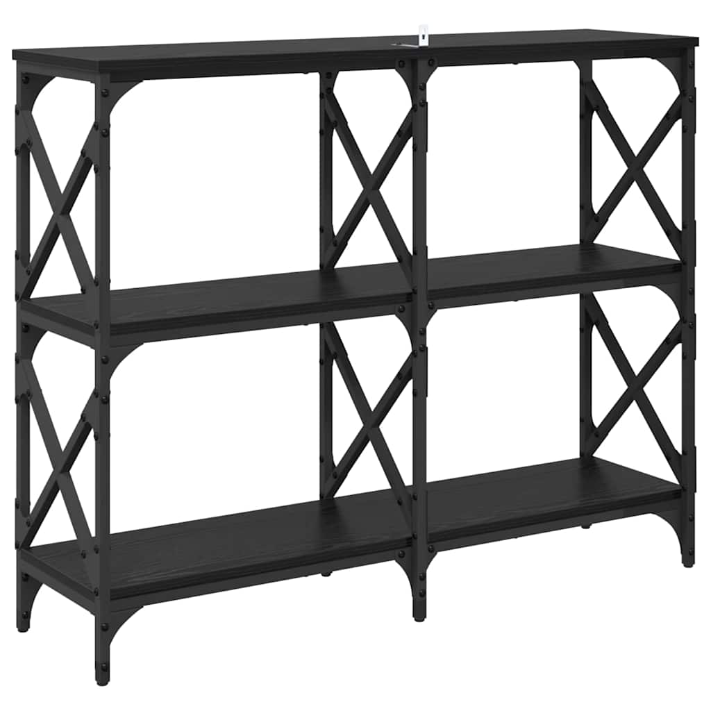 Masă de consolă Stejar Negru 100 x 28 x 80,5 cm Lemn compozit