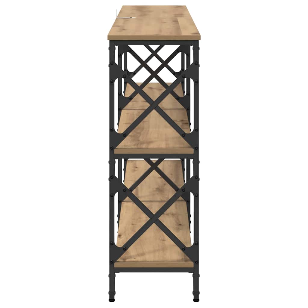 Masă de consolă Stejar Artizanal 156 x 28 x 80,5 cm