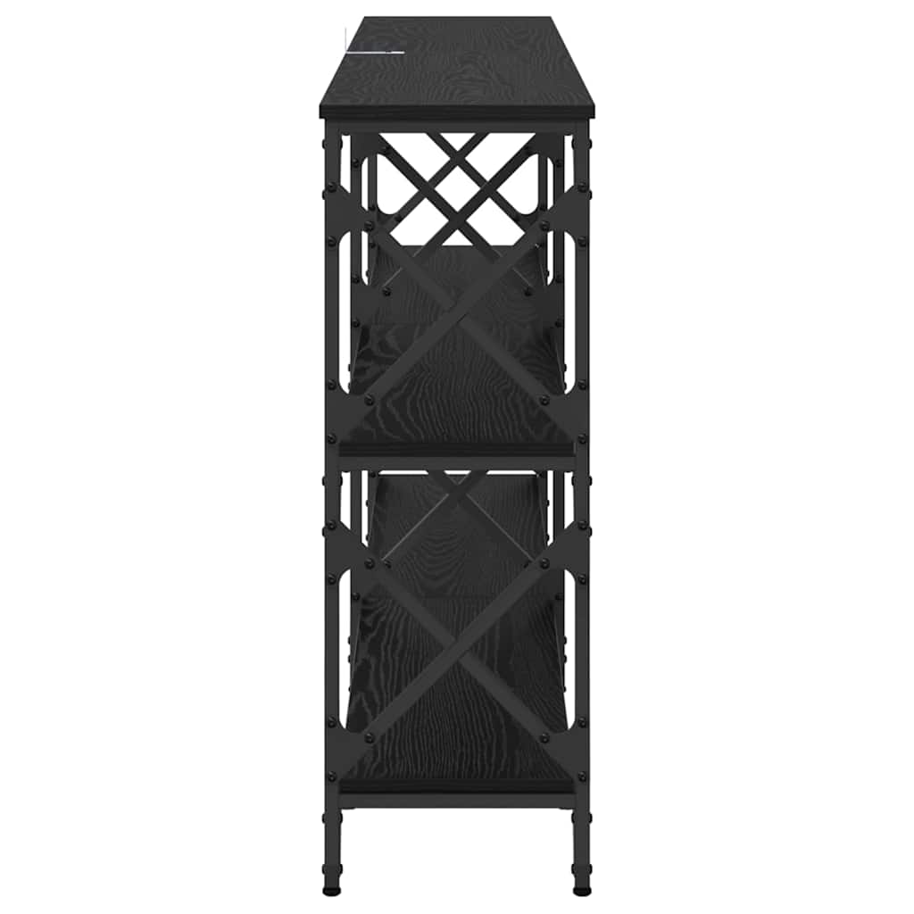 Masă de consolă Stejar Negru 156 x 28 x 80,5 cm Lemn compozit