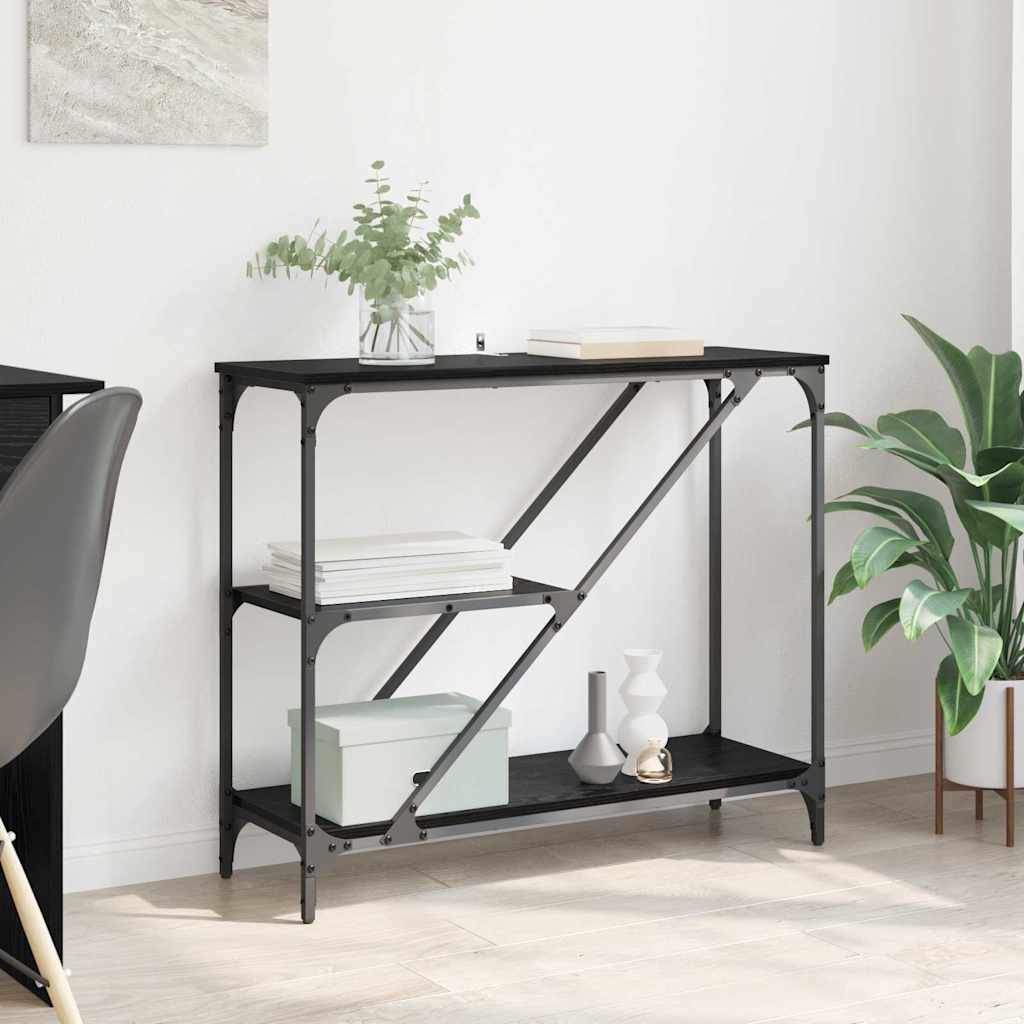 Masă de consolă Stejar Negru 88,5 x 30 x 75 cm Lemn compozit