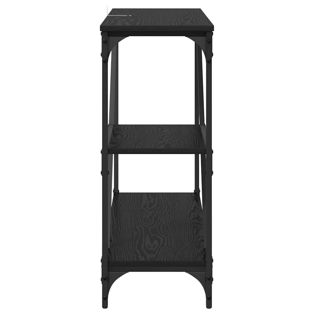 Masă de consolă Stejar Negru 88,5 x 30 x 75 cm Lemn compozit