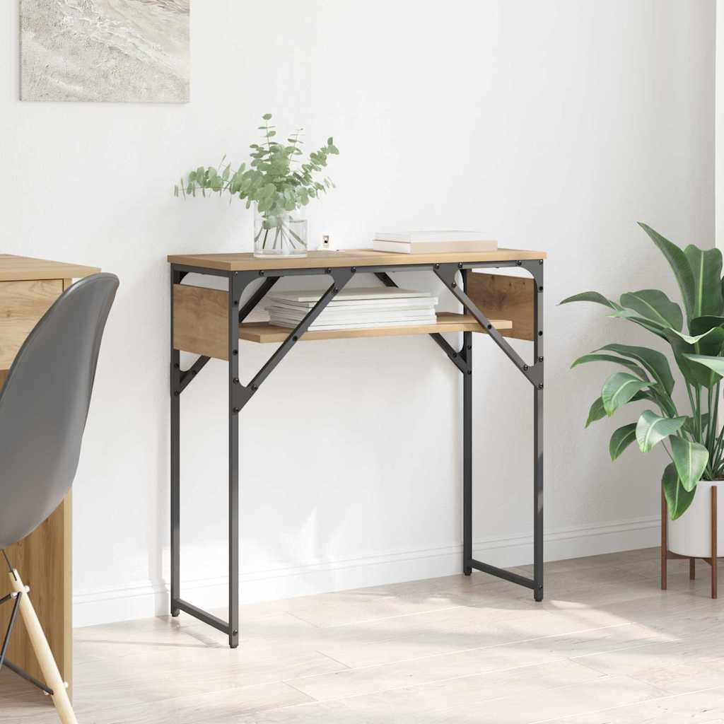 MasaConsole Stejar Artizanal 75x30x75cm Lemn compozit