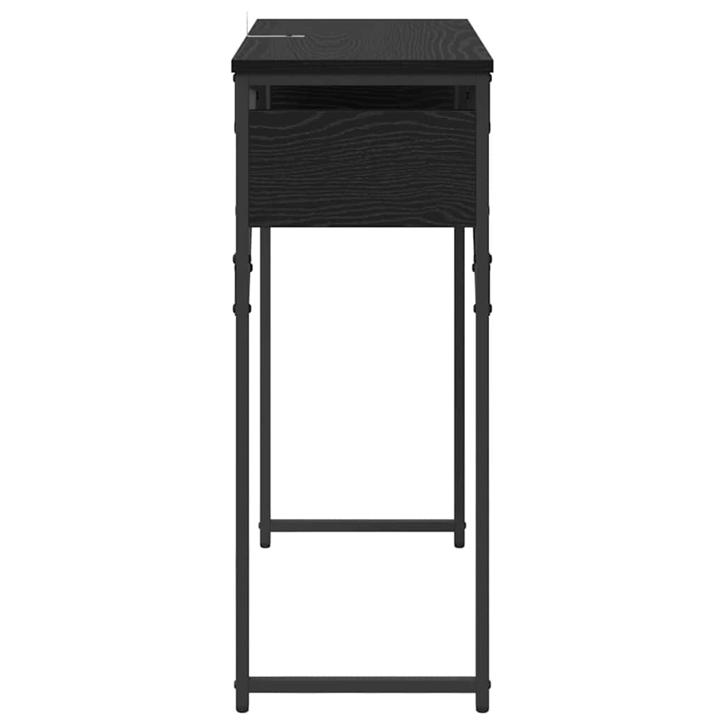 MasaConsole Stejar Negru 75x30x75cm Lemn compozit