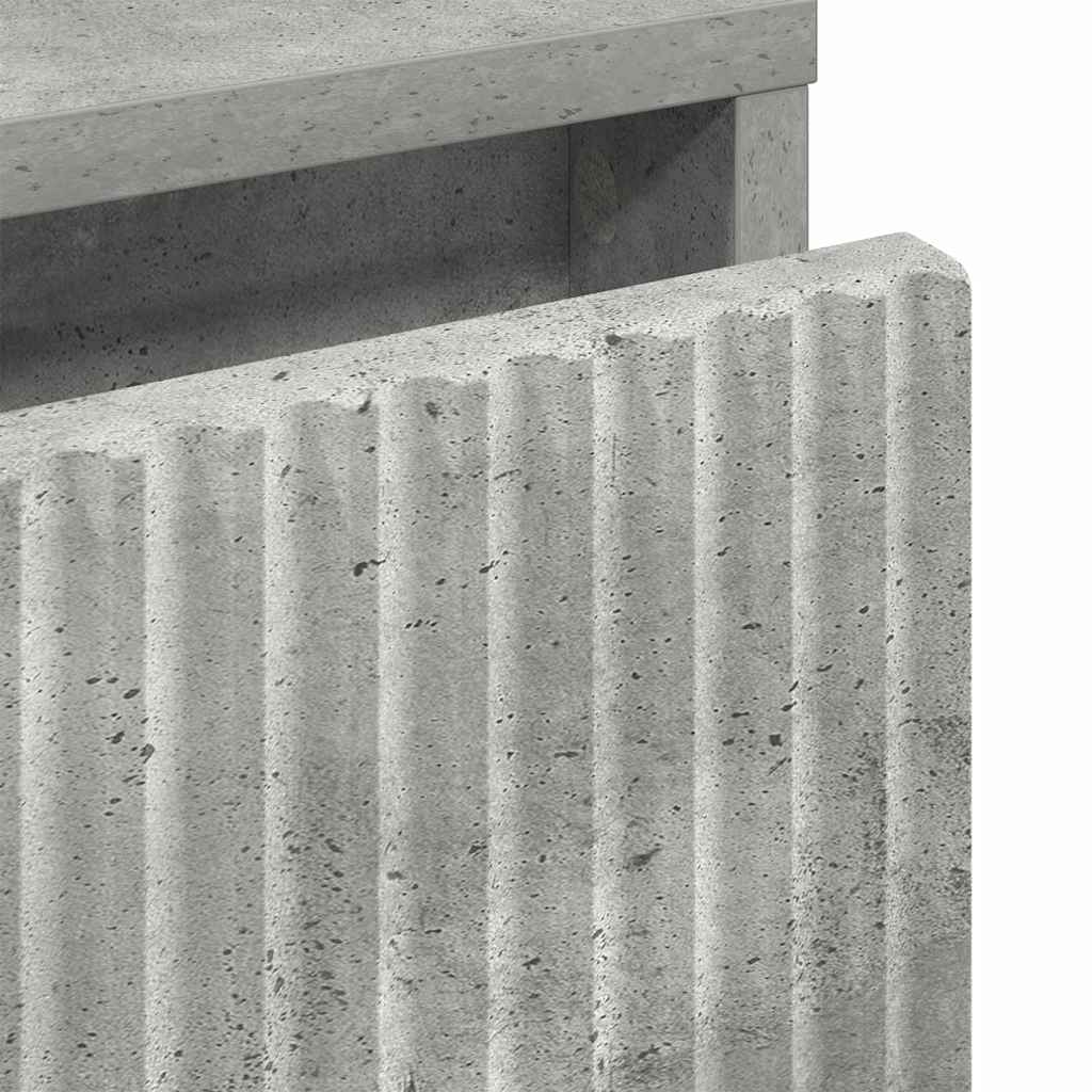 Noptieră cu sertar Gri beton 63.5 x 36 x 61 cm Lemn compozit