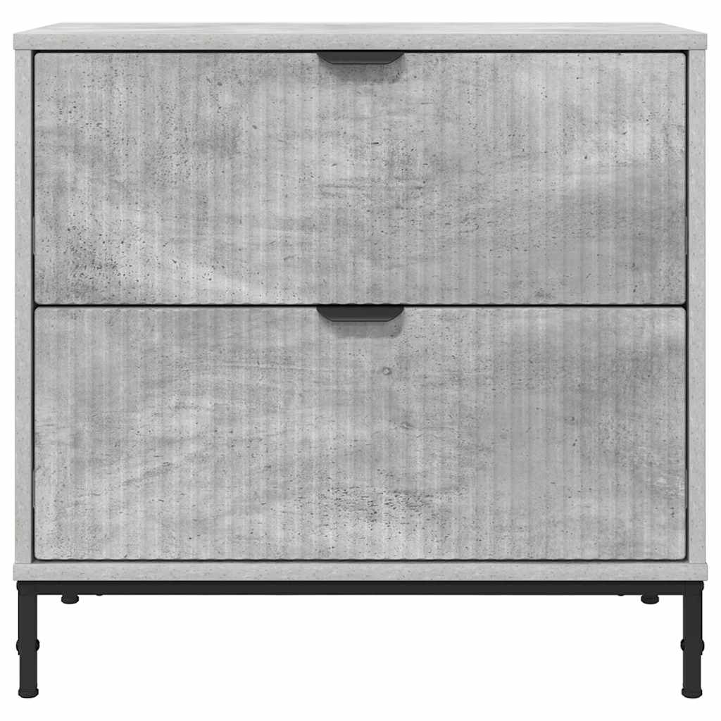 Noptieră cu sertar Gri beton 63.5 x 36 x 61 cm Lemn compozit