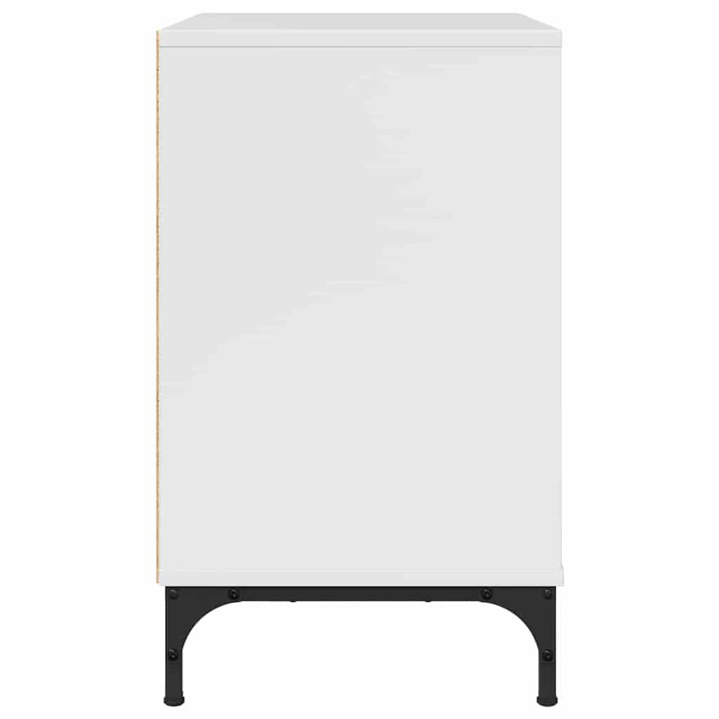 Noptieră Alb foarte lucios 63.5 x 36 x 61 cm Lemn compozit