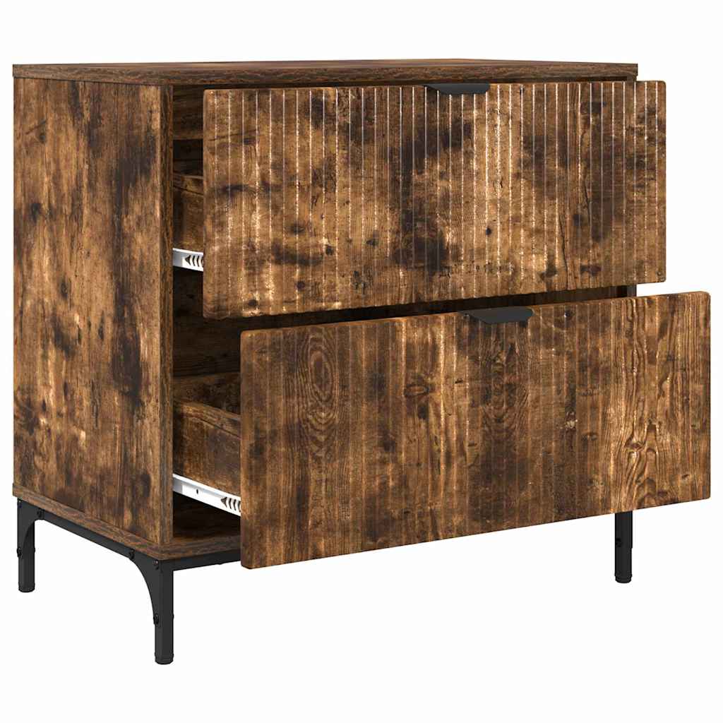 Noptieră Stejar afumat 63.5 x 36 x 61 cm Lemn compozit