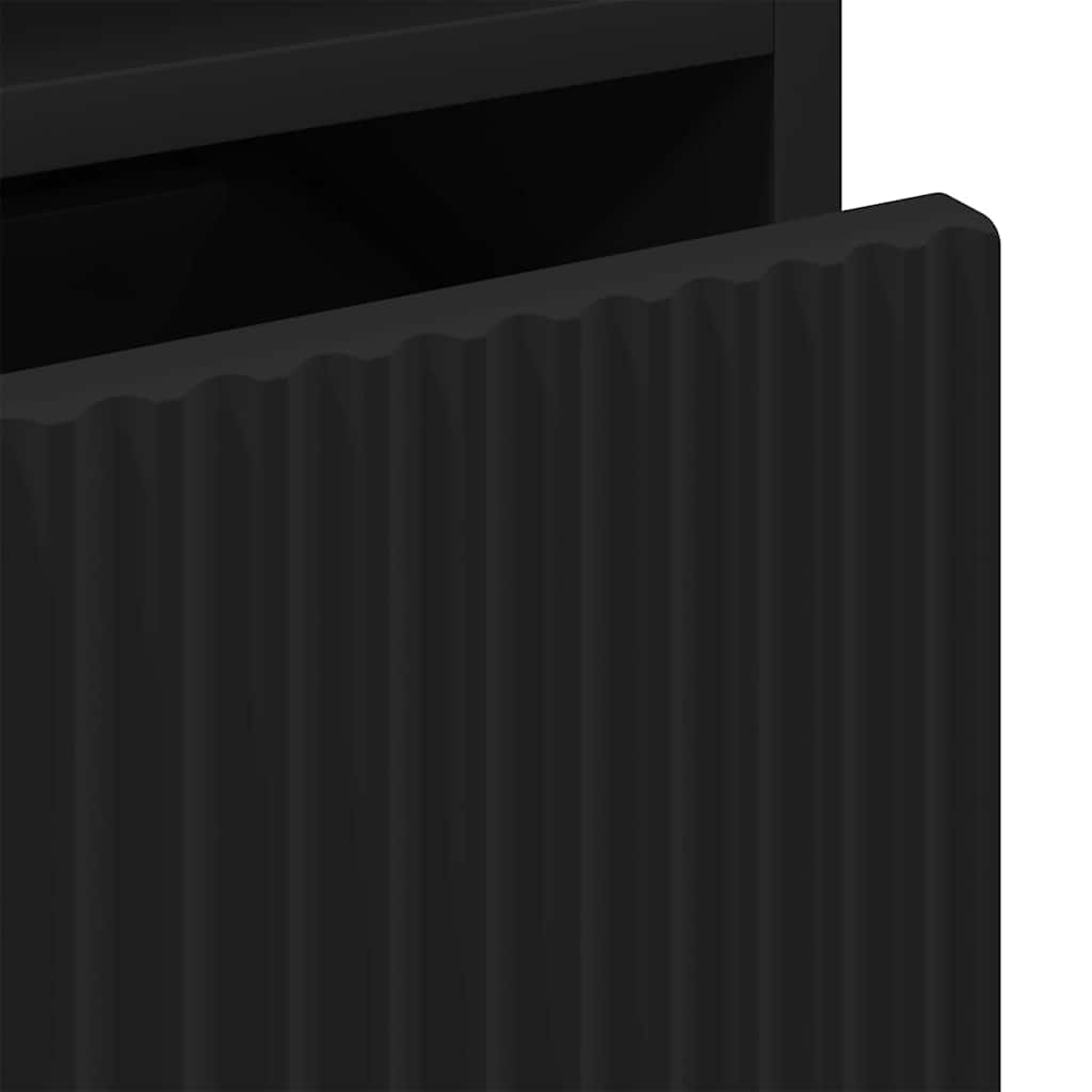 Mese de noptieră 2 pcs Negru 49 x 36 x 61 cm Lemn compozit